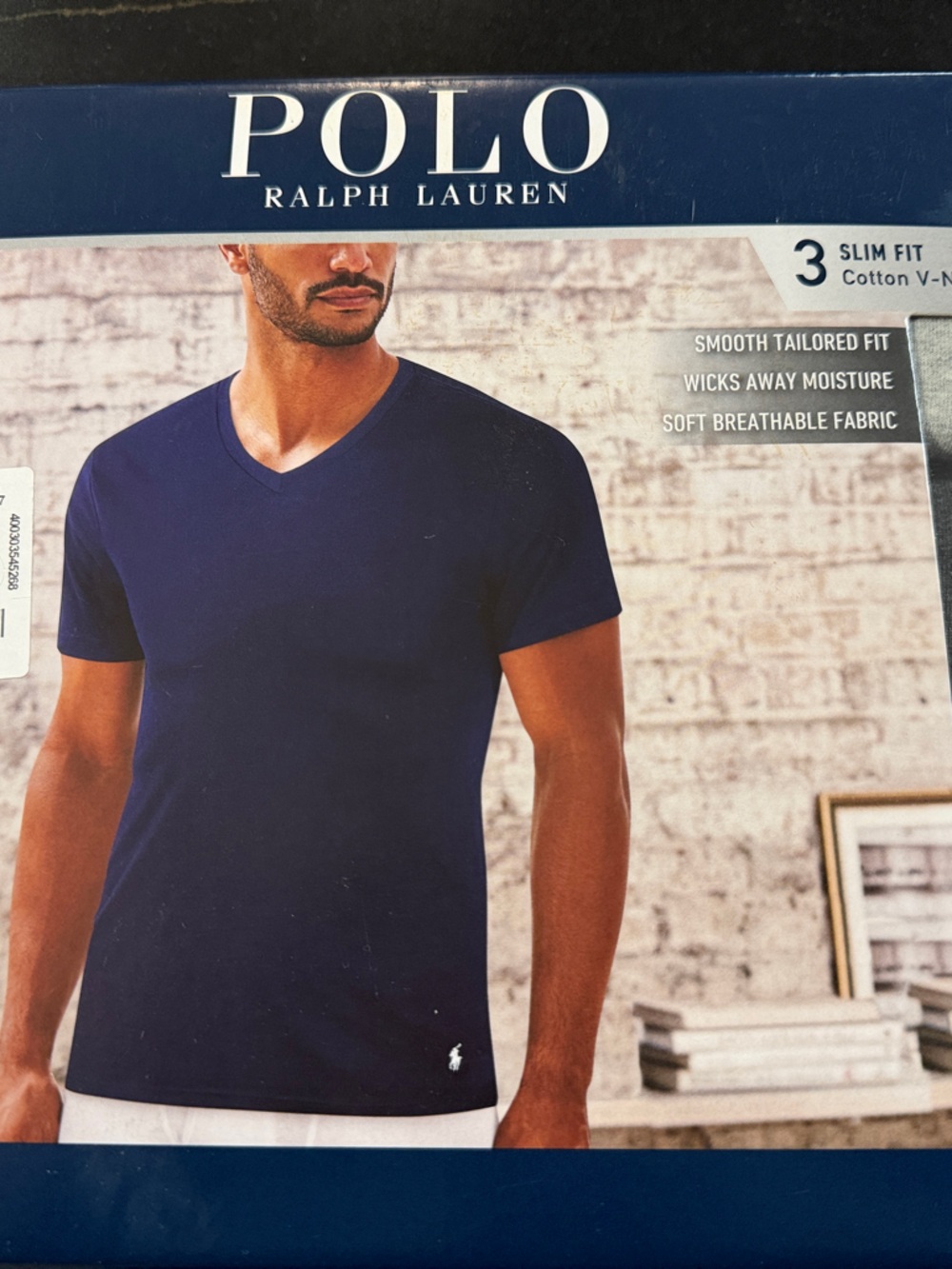 NWT POLO by RALPH LAUREN Men's Slim Fit V-Neck T-Shirts- Blue, Gray, Charcoal